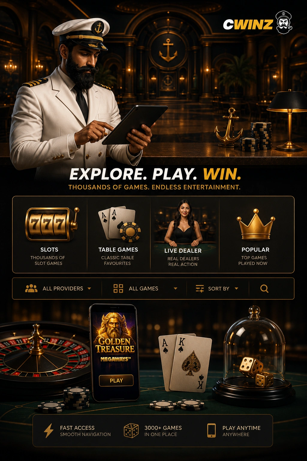Cwinz casino lobby